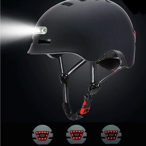 Black Helmet with LED Lights *New in Box